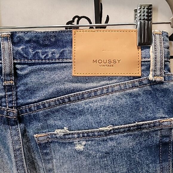 MOUSSY VINTAGE Elma Wide Straight In Blue Size 25 - Picture 11 of 14